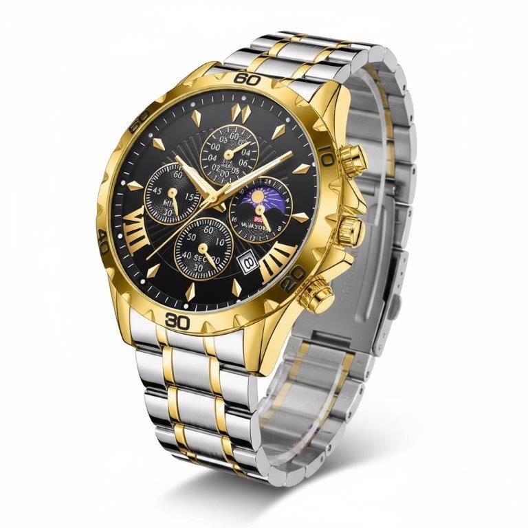 Jewelz Merchants Men’s Two-Tone Gold & Silver Watch – Father’s Day Special