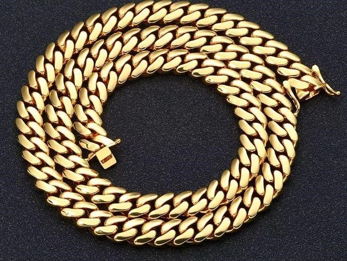 18k/Italy Yellow Gold Filled Cuban Chain - 6mm-22inch