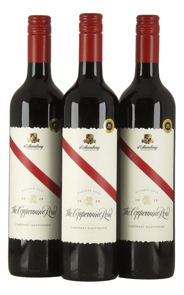 d`Arenberg The Coppermine Road Cabernet Sauvignon 2020 (3x 750mL) McLaren 
