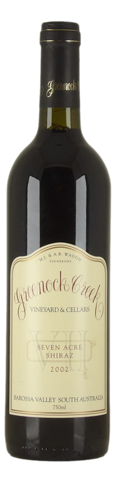 Greenock Creek Vineyards & Cellars Seven Acre Shiraz 2002 (1x 750mL) Baross