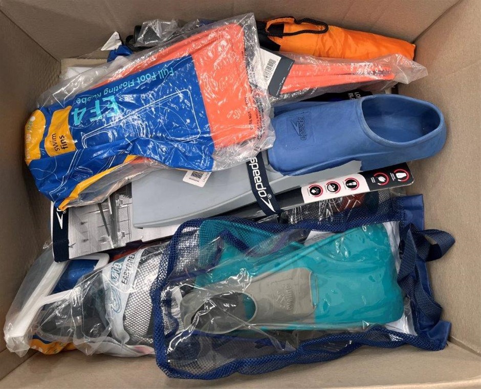 Assorted Swimming Products Including EYELINE & SPEEDO. NB: Sold as shown in