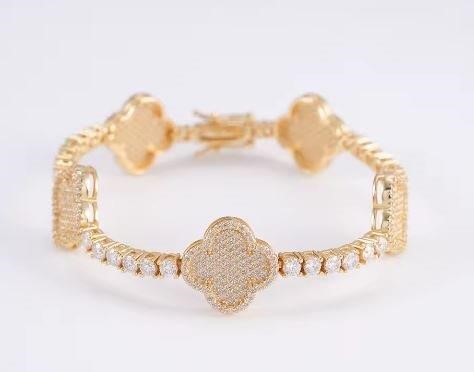 18k Italy Stamped Triple Yellow Gold Plated Bracelet-Quality Guarantee 20.5
