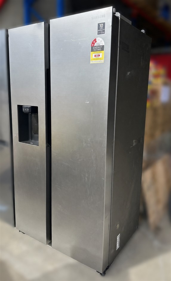 SAMSUNG 635L Side by Side Fridge with Ice and Water Stainless Steel NB: pho