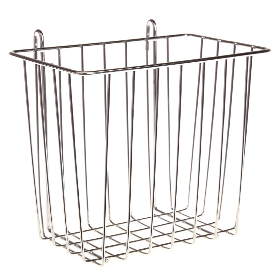 6 x MAINONE Bathroom Chrome Storage Wire Baskets, 14.0 (D) x 21.0 (W) x 19.