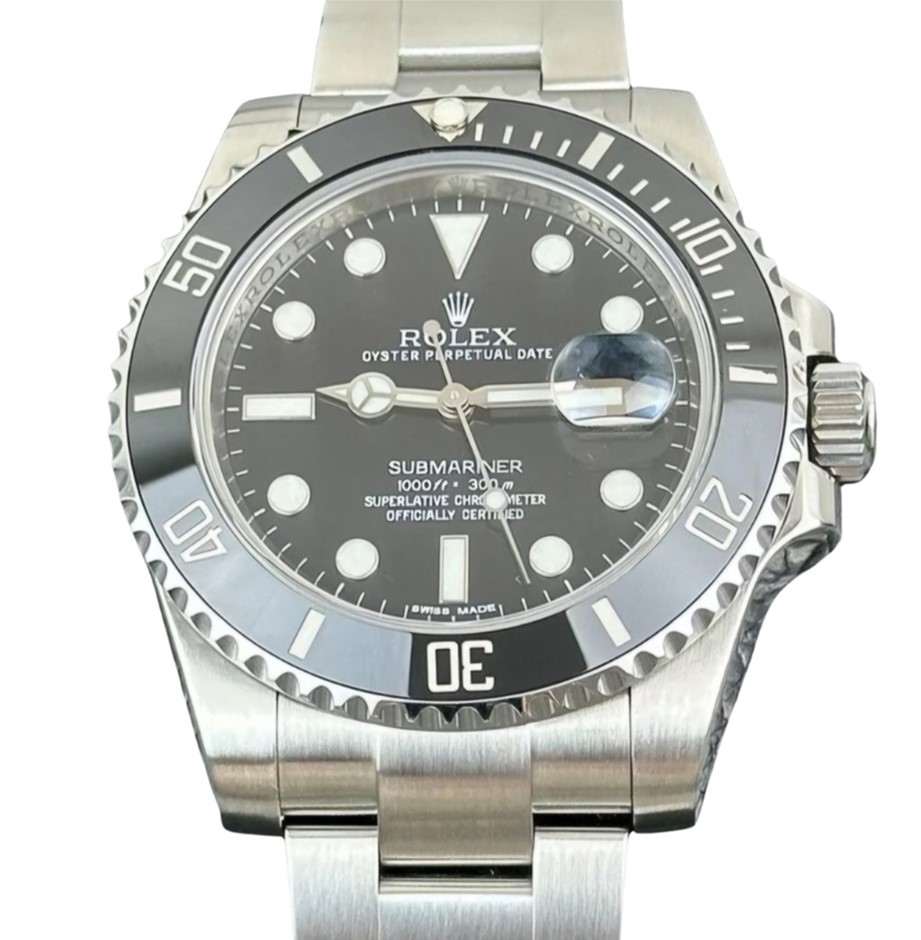 ROLEX SUBMARINER 40MM STEEL BLACK DIAL 116610LN BXP & COA