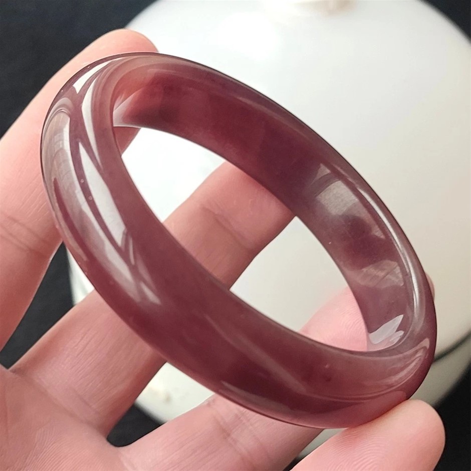 60.0mm Natural Silk Jade Jadeite Bangle