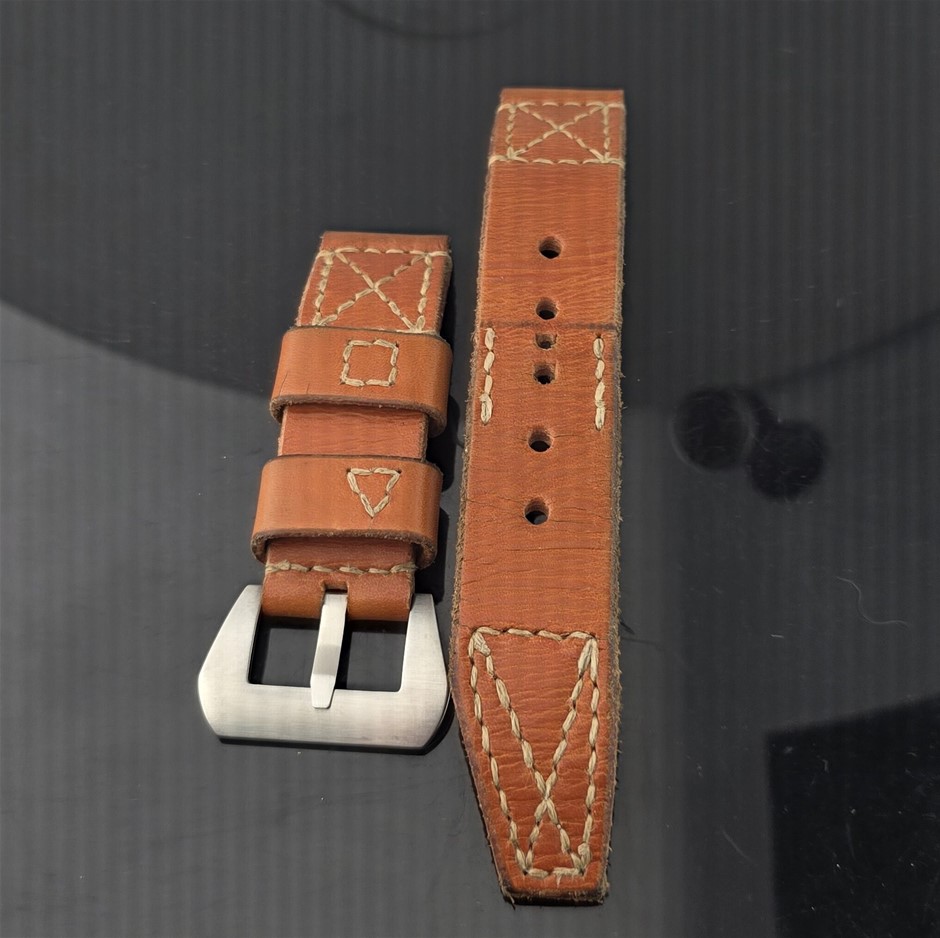 Panerai /other watch strap 24mm Luxury leather handmade band
