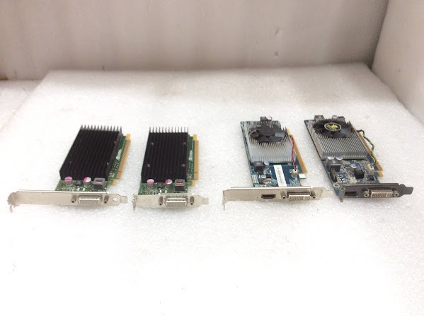NVIDIA NVS, AMD Radeon & GeForce Graphics Cards Lot Of 4