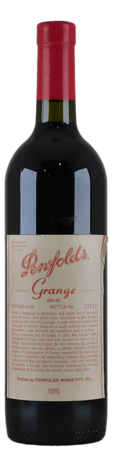 Penfolds Bin 95 Grange 2006 (1 x 750mL), SA.