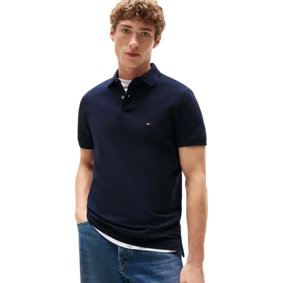 TOMMY HILFIGER Men's Richard Polo, Size M, 100% Cotton, Desert Sky (DW5), 4