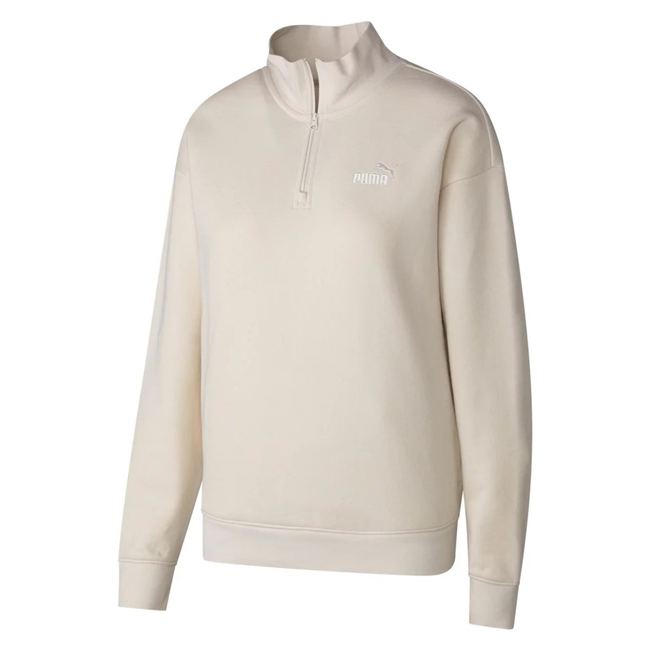 PUMA Women's ESS No.1 Logo Fleece Half-Zip, Size M, Alpine Snow (87), 13559