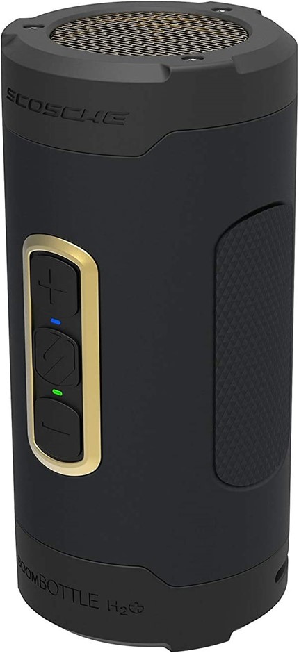 SCOSCHE BoomBottle H2O+ Rugged Waterproof Wireless Speaker Black/Gold.