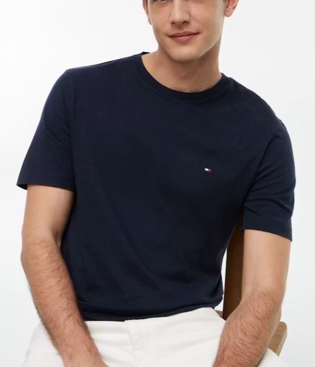 Tommy Hilfiger Men's Sustainable Nantuckt T-Shirts, Desert Sky, Medium