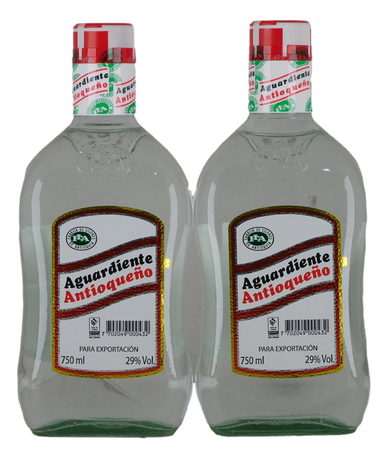 Aguardiente Antioqueno Anise Flavoured Spirit 29% (2x 750mL), Columbia
