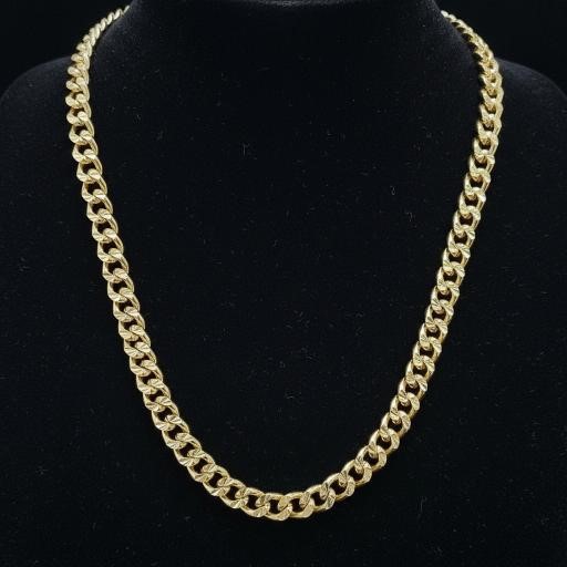 18K/Italy Stamped Yellow Gold Filled Chain 60cm-6mm-Bonus Gift