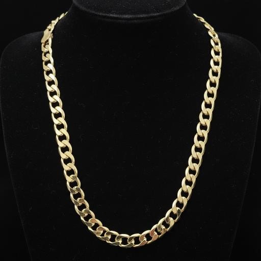 18KGF/Italy Stamped Yellow Gold Filled Cuban Chain -55cm-10mm-Bonus Gift