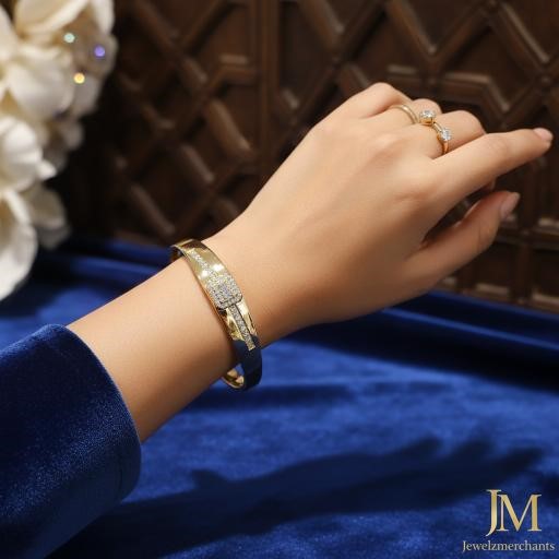 18K/Italy Gold Filled Bangle -(stamped 18K/Italy) Bonus Gift