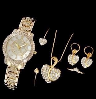 Jewelz Merchants Luxury Gold-Tone 5-Piece Set – FREE $10 Jewellery Box