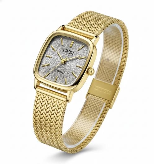 Luxury GEDI Women's Gold-Tone Watch with Premium Gift Box