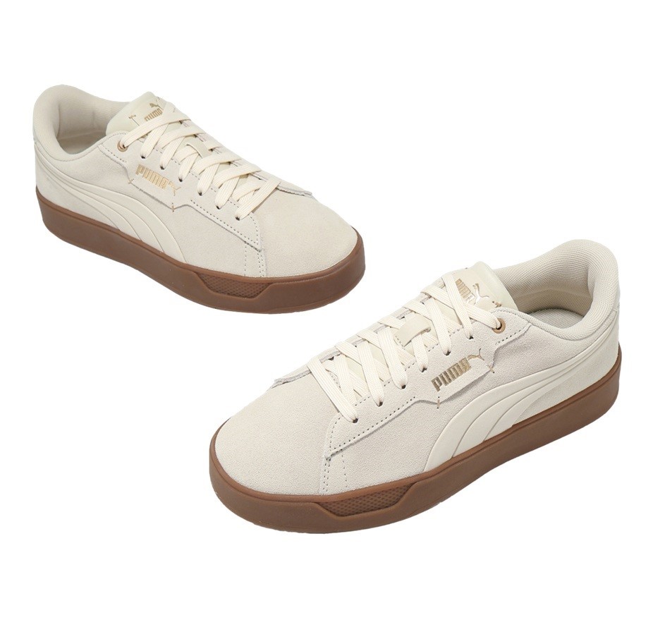 PUMA Women's Smash Belle SD Shoes, Size US9, Alpine Snow/Gold Gum (02), 233
