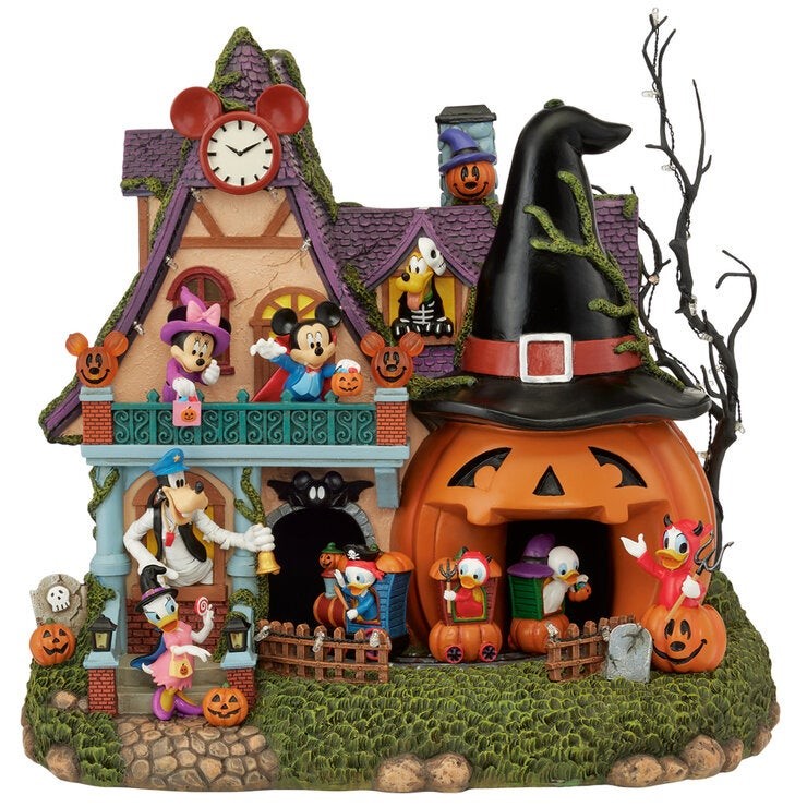 DISNEY Halloween Animated Pumpkin House w/ Lights & Music, 33cm Tall. NB: M