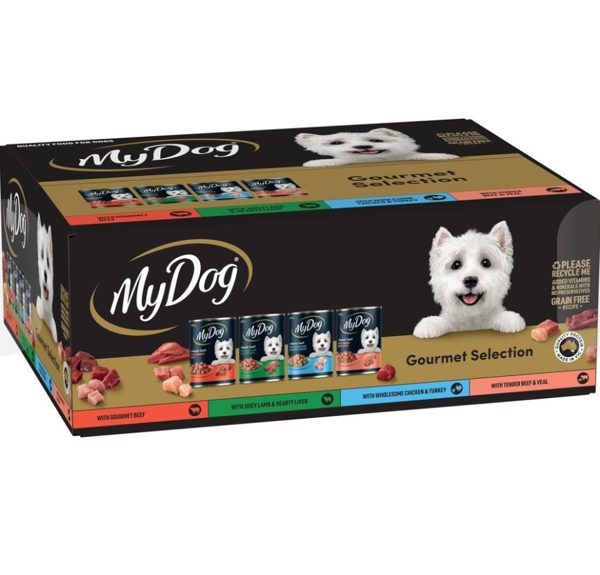 11 Cans x MY DOG Gourmet Selection, 400g.