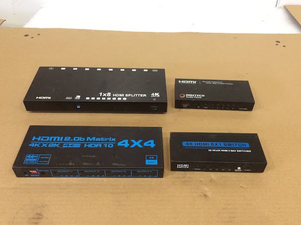 Digitech 5-Port & Mixed Brand 4K HDMI Switchers/Splitters (Lot Of 4)