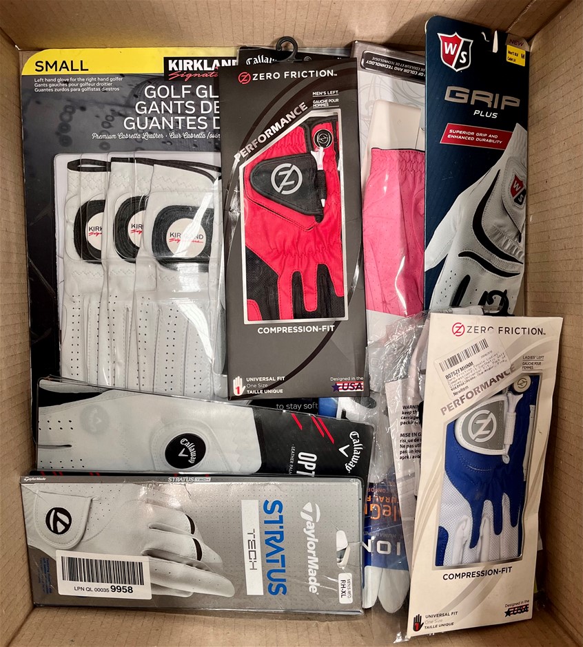 Assorted Golf Gloves Including CALLAWAY, TAYLOR MADE & More. NB: Sold as sh