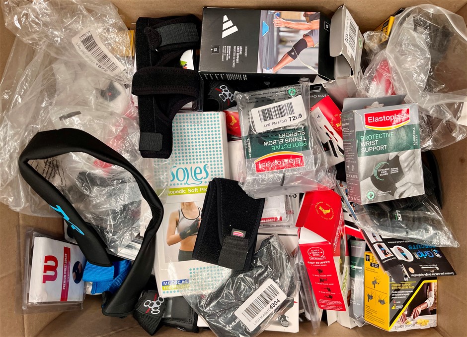 Assorted Sports Products Including WILSON, ELASTOPLAST, ADIDAS & More. NB:
