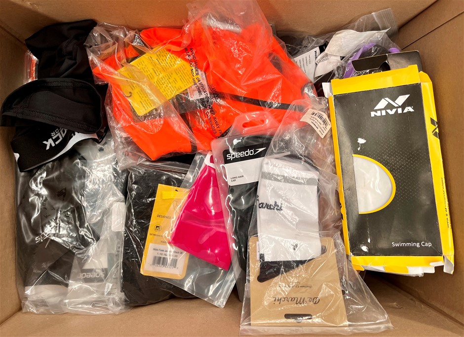 Assorted Sports Clothing/Gear for Swimming or Running. NB: Sold as shown in