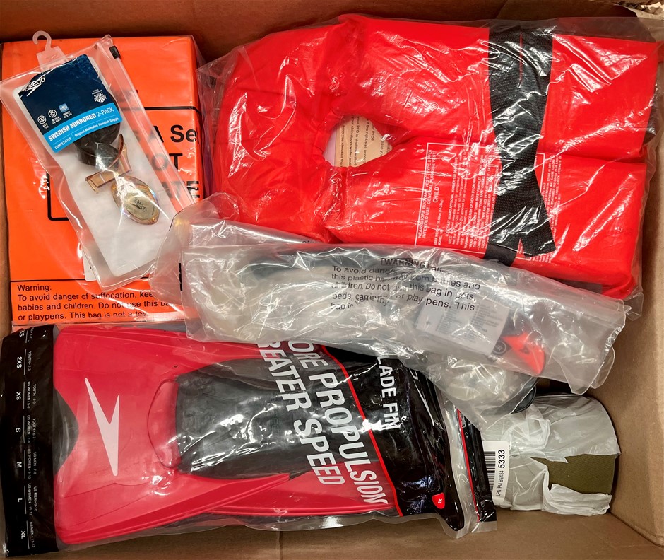 Assorted Swimming Sport Products. NB: Sold as shown in image.