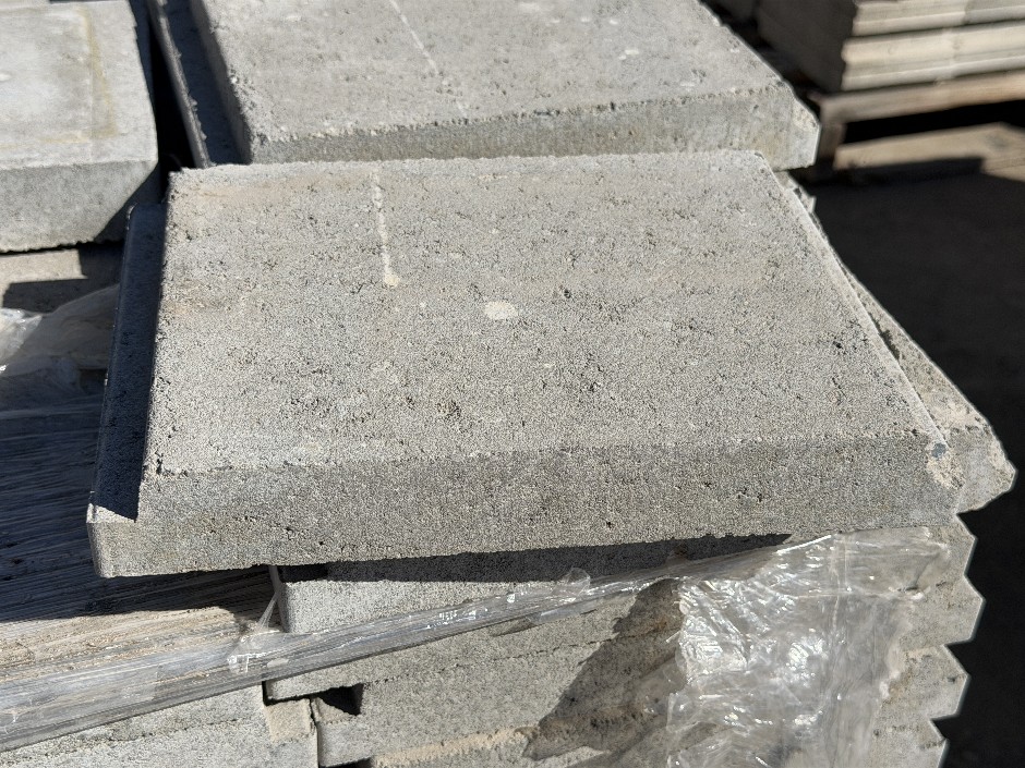 Concrete Blocks Clean Out Backing Tiles - Grey with Smooth Face 176 Back