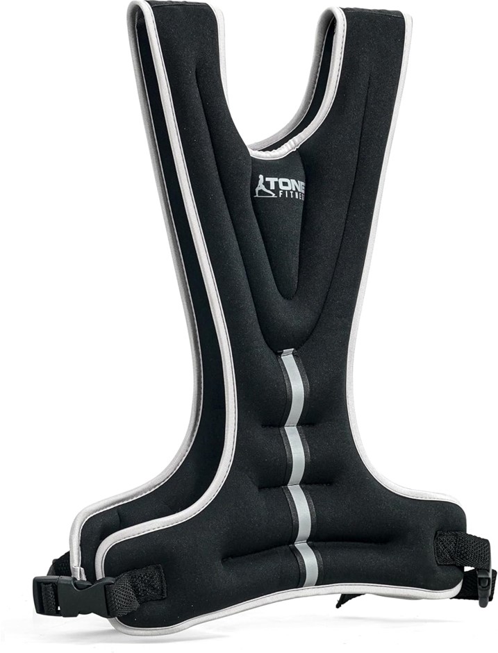 TONE FITNESS 8lb Weighted Vest, Black, HHWV-TN. NB: Minor Use.