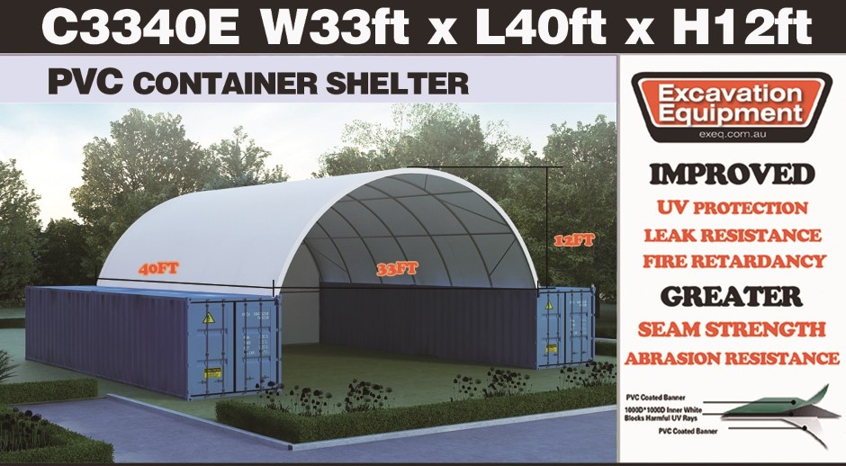 Heavy duty 40ft Container Shelter with End Wall(Unused)