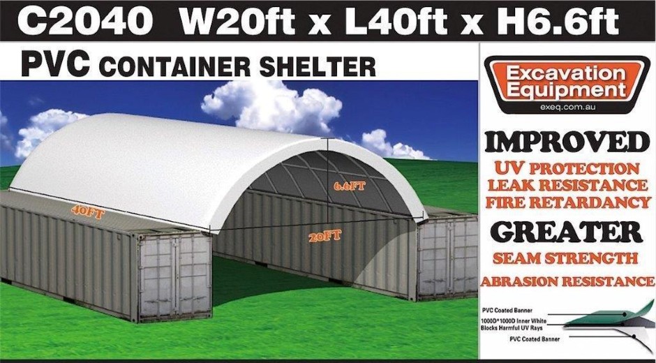 Heavy duty 40ft Container Shelter (Unused),