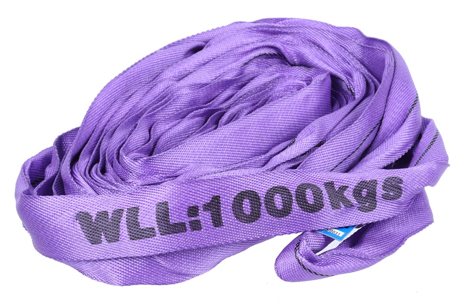 2 x Round Lifting Sling, WLL 1,000kg x 5M (With Test Cert).