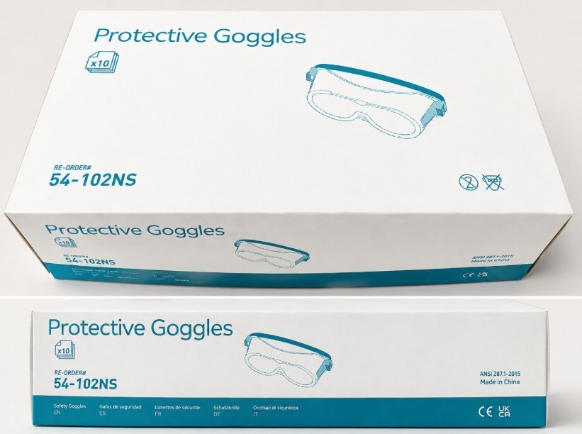 20 x MULTIGATE Full Safety Cover Goggle For Chemical & Dust Protection, Cle