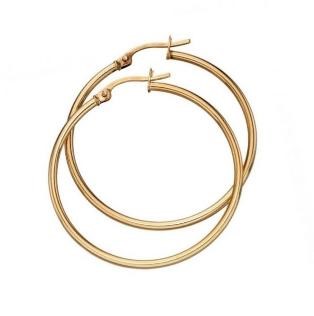Classic 55mm Stainless Steel Large Hoop Earrings - Yellow