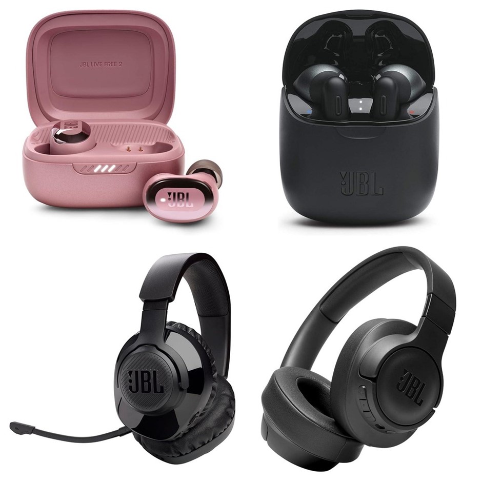 5 x JBL Wireless Headphones. 1 x JBL Live Free 2 TWS Noise Cancelling Earbu