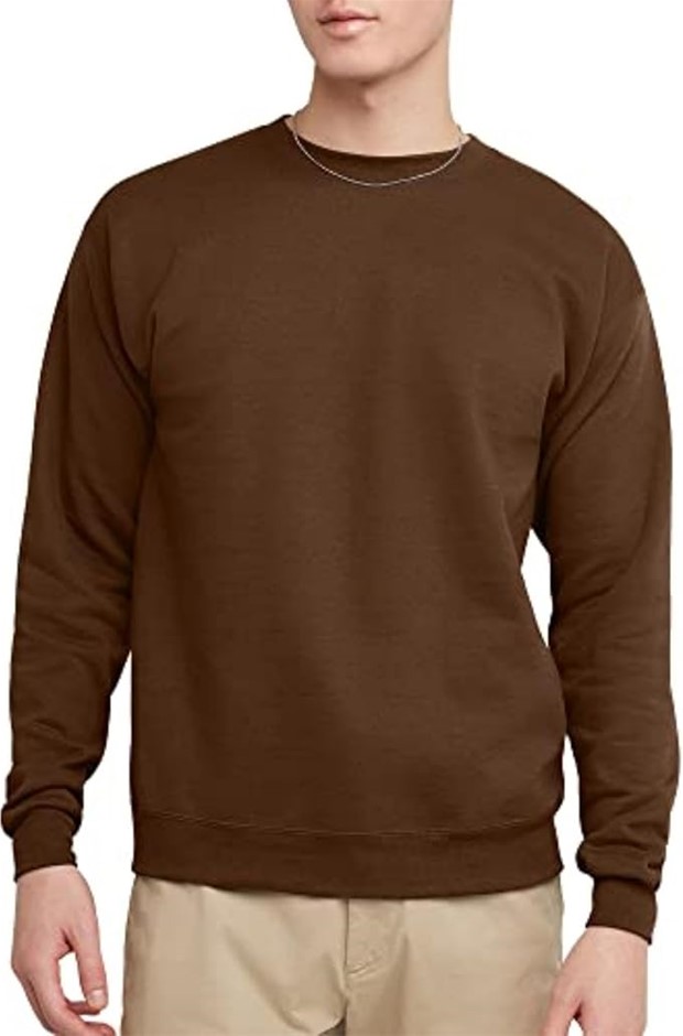 HANES Men's EcoSmart Fleece Sweatshirt, Size 2XL, Army Brown, OP160. Buyer