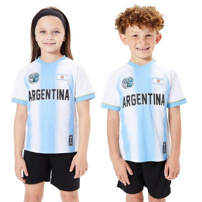 FIFA Kids' Unisex Jersey Top, Size S (6/7), Argentina. Buyers Note - Disco