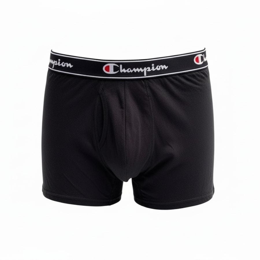 5-Pack CHAMPION Men's Boxer Underwear, Size M, Cotton, Black (BLK), MXA35G.