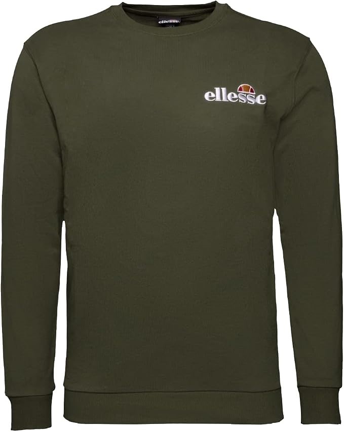 ELLESSE Men's Fierro Sweatshirt, Khaki, Large, SHS08784. Buyers Note - Dis
