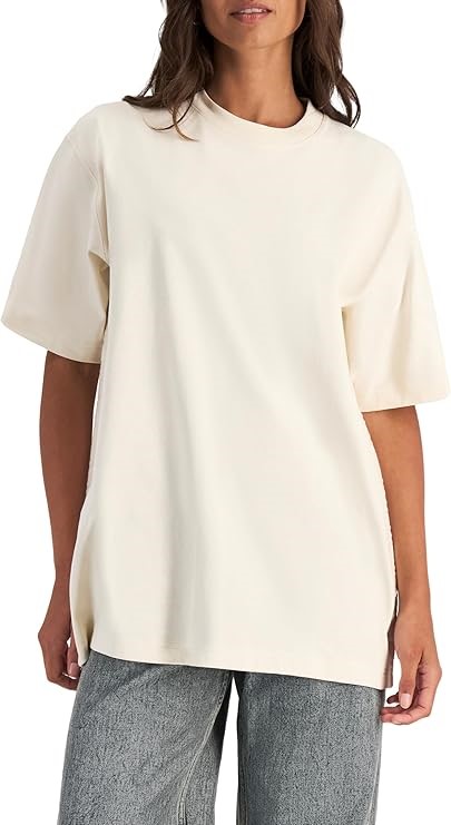 CHAMPION Women's Rochester Capital Tee, Size L, Natural CSI (CQJYN). RRP: $