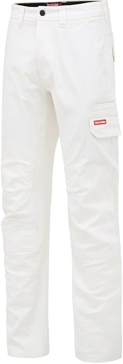 HARD YAKKA Men's 3056 Stretch Canvas Cargo Pant, Size 117S, White, Y02880.