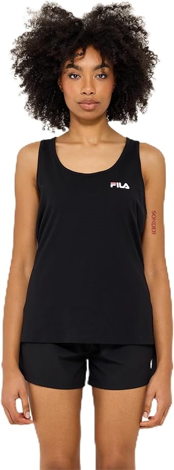 FILA Women's Amy Tank Top, Medium, Black, ASG22630. RRP: $40. Buyers Note