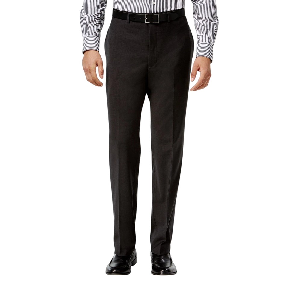 CALVIN KLEIN Men's Slim Fit Suit Pant, 29W x 29L, Solid Charcoal, JMROPJ1Y.