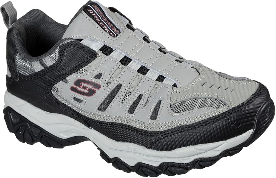 SKECHERS Men's Afterburn M. Fit Wonted Loafer, US7/UK6/EU39.5, Grey/Black,