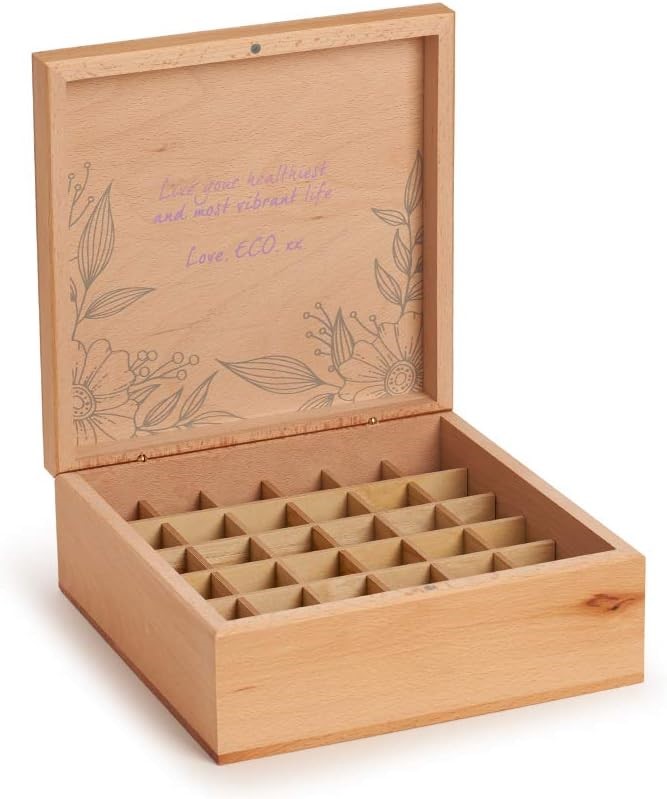 ECO. Modern Essentials Wooden 36 Essential Oils Box. NB: no packaging