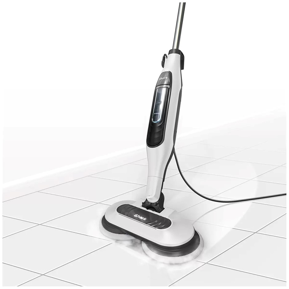 SHARK Steam And Scrub Mop, Model S7001ANZ. NB: box is damaged.